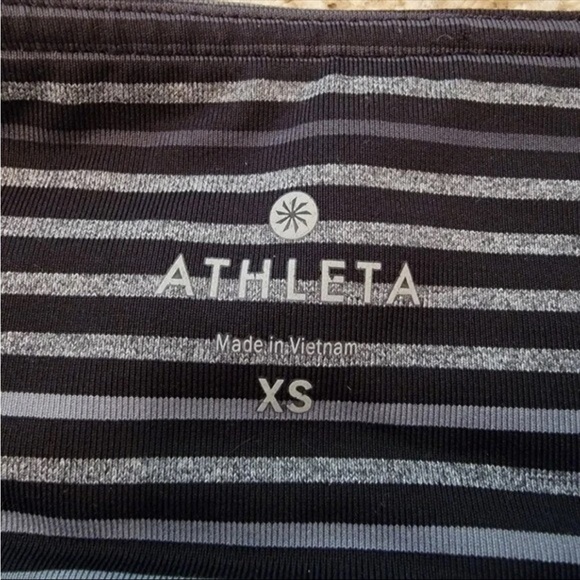 Athleta | Chaturanga Tight Black Gray Colorblock Striped Leggings Size XS - Picture 5 of 8